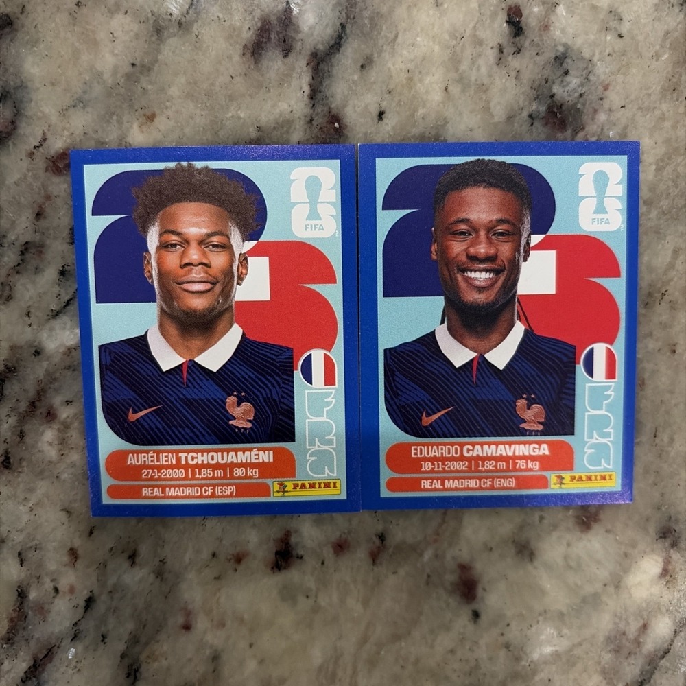 Panini FIFA Sticker Blue Parallel Eduardo Camavinga FRA 10 France 2026 Rare